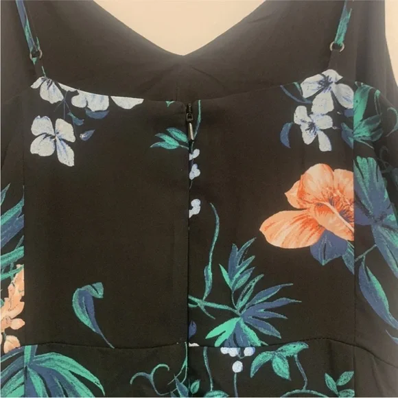Banana Republic Black Floral High Low Dress - Picture 6 of 7